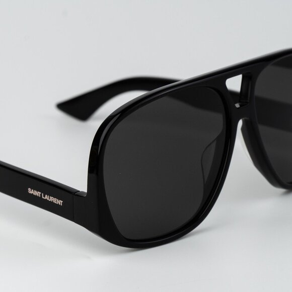 Saint Laurent Men Sunglasses Black Square SL652/F SOLACE 001 NEW AUTHENTIC - Picture 6 of 16